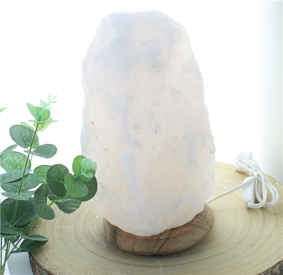 Lampe en Cristal de Sel Blanc 4 à 6 kg