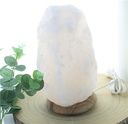 Lampe en Cristal de Sel Blanc 4 à 6 kg