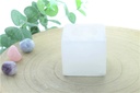 Photophore en Cristal de Sel Blanc Cube