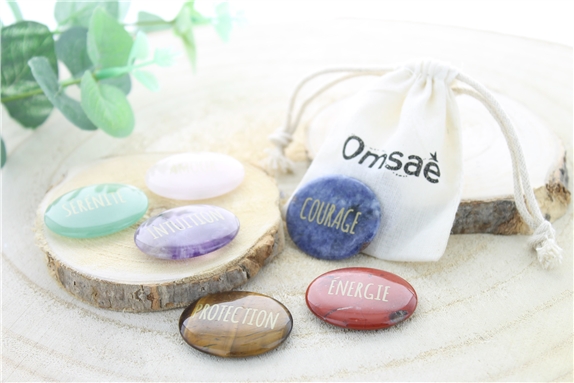 Galet en Pierre Gravure Pensée positive