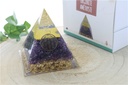 Pyramide Orgonite Améthyste Fleur de vie