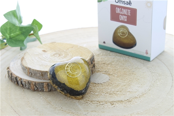 Coeur Orgonite Onyx Lune