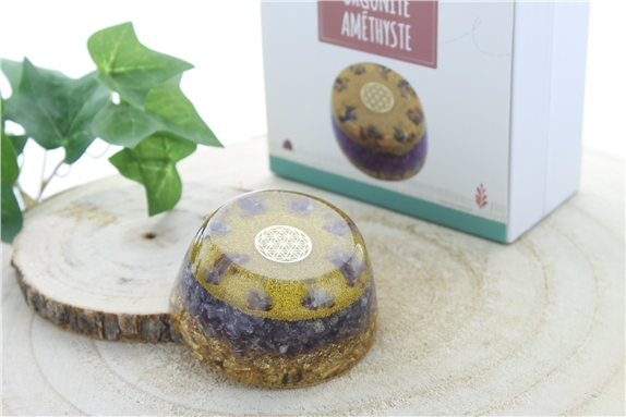 [3660341699324] Tower Buster Orgonite Améthyste Fleur de vie