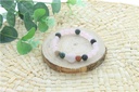 Bracelet Quartz Rose Agate Perles rondes 8 mm Perle coeur 15 mm