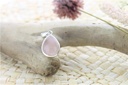 Pendentif Quartz Rose Argent 925 Forme goutte Petit modèle