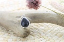 Pendentif Obsidienne Noire Argent 925 Forme goutte Petit modèle