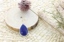 Pendentif Lapis Lazuli Argent 925 Forme goutte Grand modèle