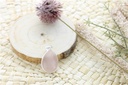 Pendentif Quartz Rose Argent 925 Forme goutte Grand modèle