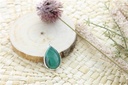 Pendentif Malachite Argent 925 Forme goutte Grand modèle