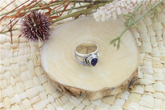 [3660341700754] Bague Lapis Lazuli Argent 925 Large T53