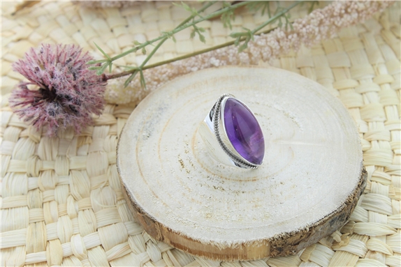 [3660341700846] Bague Améthyste Argent 925 Méthystos T53
