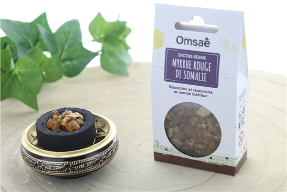 Encens résine en grains myrrhe rouge de somalie 50 g