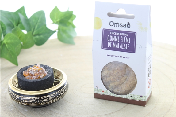 Encens résine en grains gomme élémi de malaisie 50 g