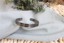 Bracelet cuivre avec Aimants Jonc finition métal argenté