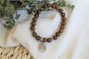 Bracelet Bois et Charms Arbre de Vie en Alliage de Zinc
