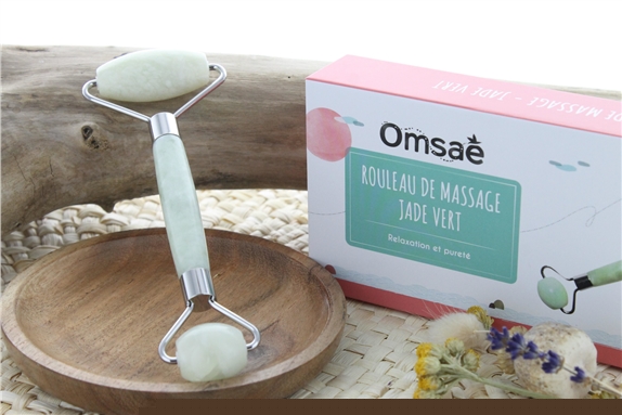 Rouleau de Massage en Jade Vert