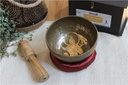 Coffret Bol chantant Traditionnel Gravure Tara Diamètre env. 12 cm
