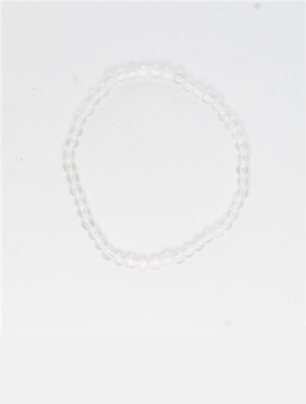 Bracelet Cristal de Roche Perles rondes 4 mm