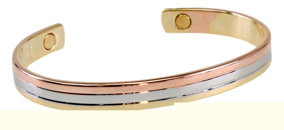 Bracelet cuivre avec Aimants Petit modèle 3 métaux