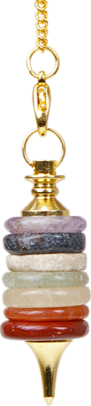 [3700273400817] Pendule 7 Chakras en Pierres