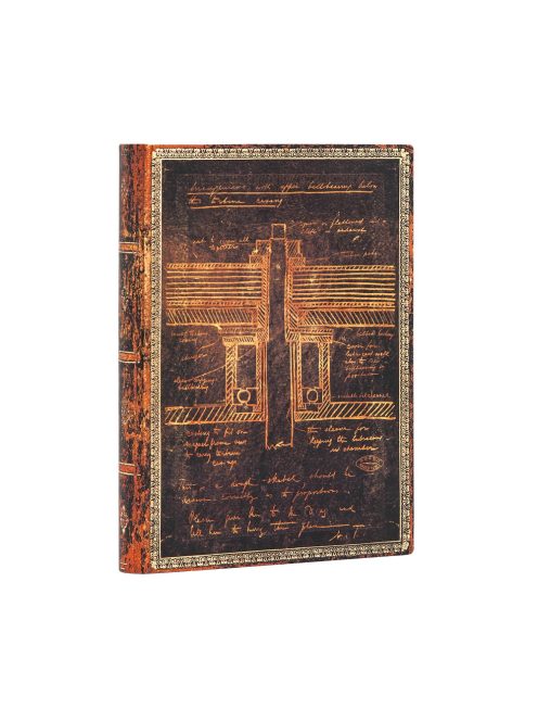 Carnets Flexis à couverture souple - Tesla, Croquis d’une Turbine - Midi - Ligné