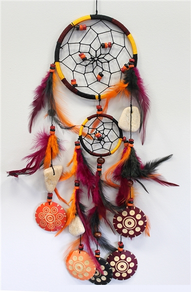 [4046833119270] Attrape-rêves rouge orangé - MM