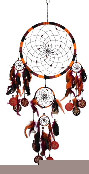 Attrape-rêves rouge orangé - TGM