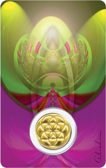 Médaille sur carte Archange Raphaël