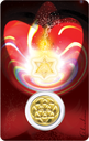 Médaille sur carte Archange Raziel
