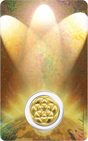 Médaille sur carte Archange Sandalphon