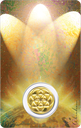 Médaille sur carte Archange Sandalphon
