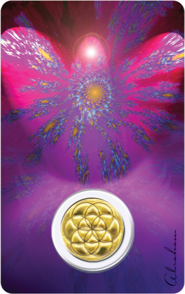 Médaille sur carte Archange Uriel