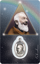 Médaille sur carte Padre Pio