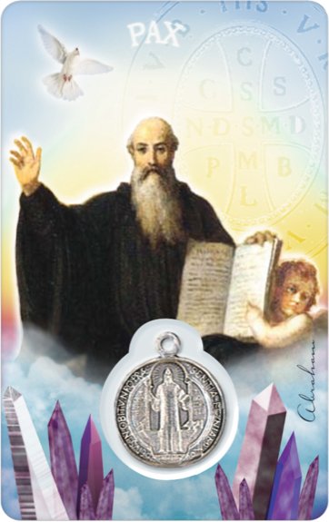 Médaille sur carte Saint-Benoît