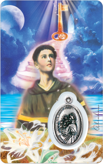 Médaille sur carte Saint-Antoine