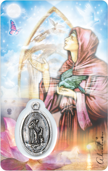 Médaille sur carte Saint-François