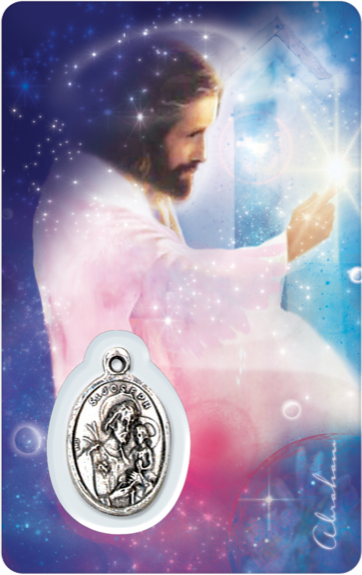 Médaille sur carte Saint-Joseph