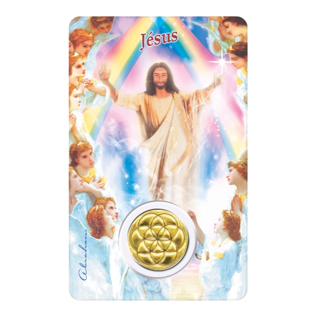 [6268977032040] Médaille sur carte Jésus