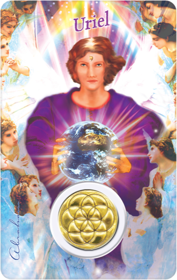 Médaille sur carte Lumière de Dieu