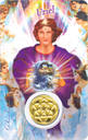 Médaille sur carte Lumière de Dieu
