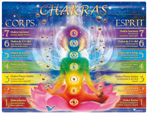 Planche des 7 Chakras