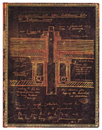 Carnets Flexis à couverture souple - Tesla, Croquis d’une Turbine - Ultra - Ligné