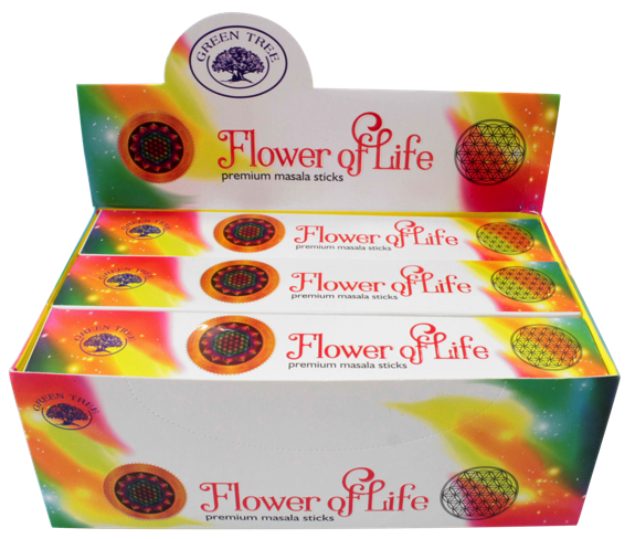 Encens Green Tree Flower of Life - 15 grs