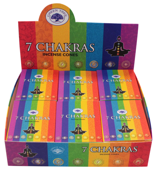 Encens Green Tree 7 Chakras Cônes - 15 grs