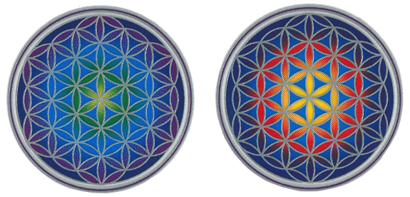 Ensemble de 2 Autocollants attrape-soleil - Fleur de Vie PM