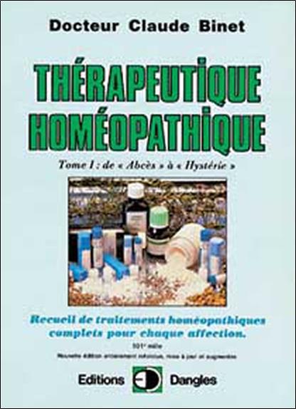 Thérapeutique homéopathique T.1