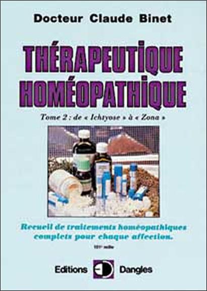 [épuisé] Thérapeutique homéopathique T.2