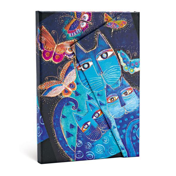 Carnets à couverture rigide - Chats Bleus et Papillons - Mini - Ligné