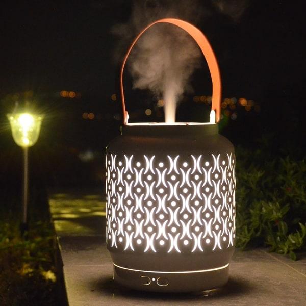 Diffuseur ultrasonique Madrid-Nouveauté: NOMADE RECHARGEABLE AVEC POIGNÉE EN CUIR