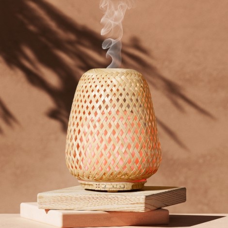 [3700643506279] Diffuseur ultrasonique Olaki-Nouveauté: EN ROTIN TRESSÉE